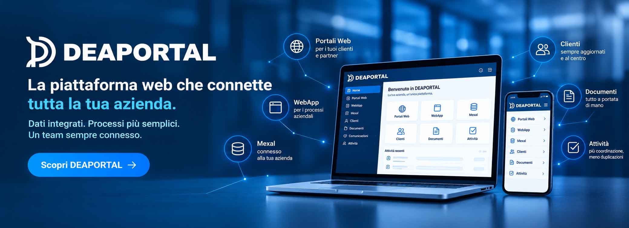 DeaPortal La piattaforma web integrata con Mexal per una gestione aziendale senza confini DeaPortal La piattaforma web integrata con Mexal per una gestione aziendale senza confini